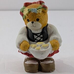 Vintage 1991‎ Lucy Rigg Enesco Fairy Tales Gretel Bear Flower Crown Porcelain